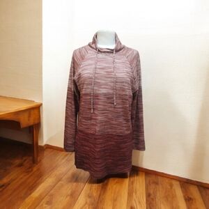 Christopher & Banks Maroon Cowl Neck Sweater Top